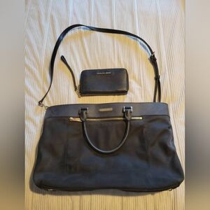 Michael Kors Navy Handbag and Wallet Set